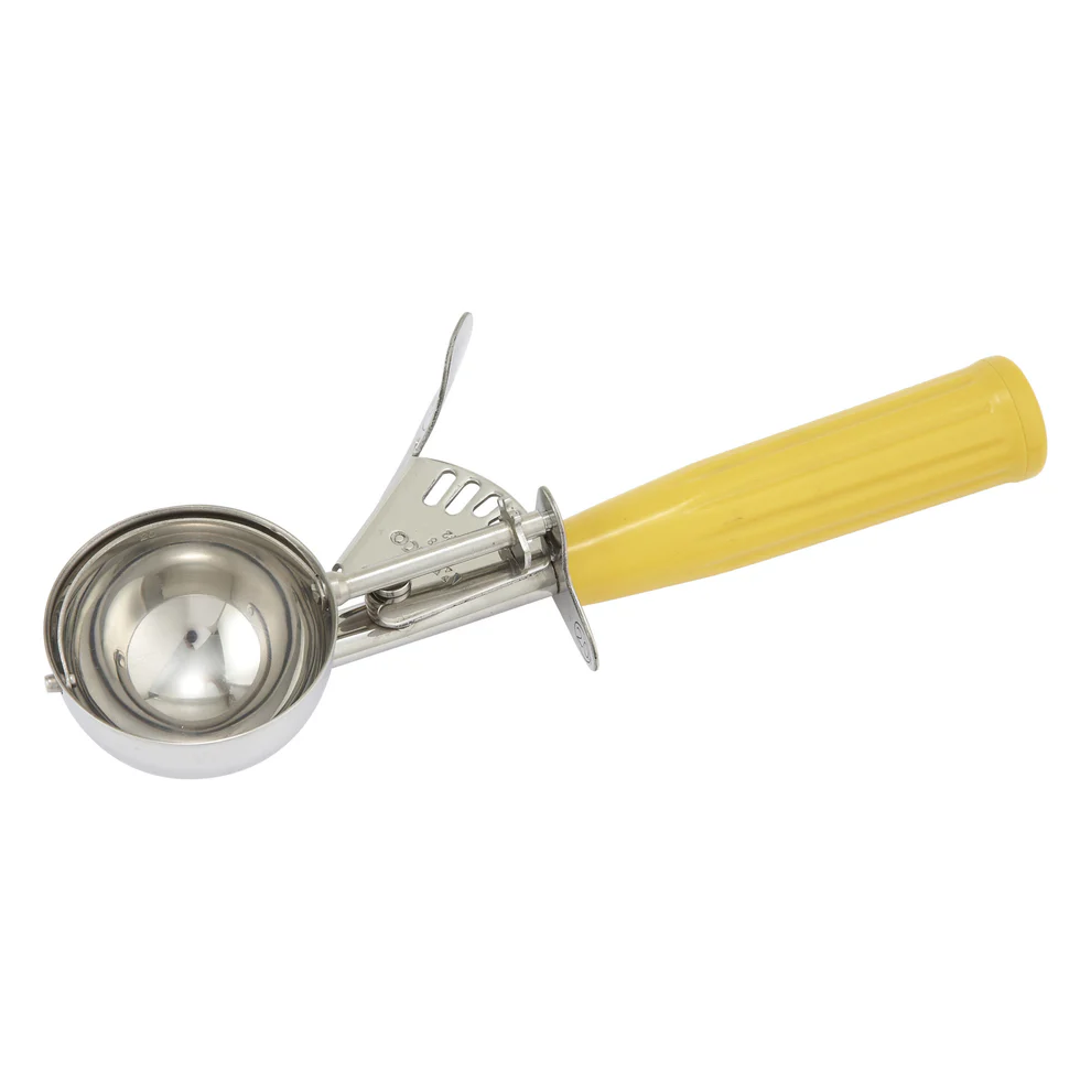 Sub-equip,ICOP-20YL, 2oz (59ml) Ice Cream Disher with Yellow Handle,Size #20 - Chefcoca