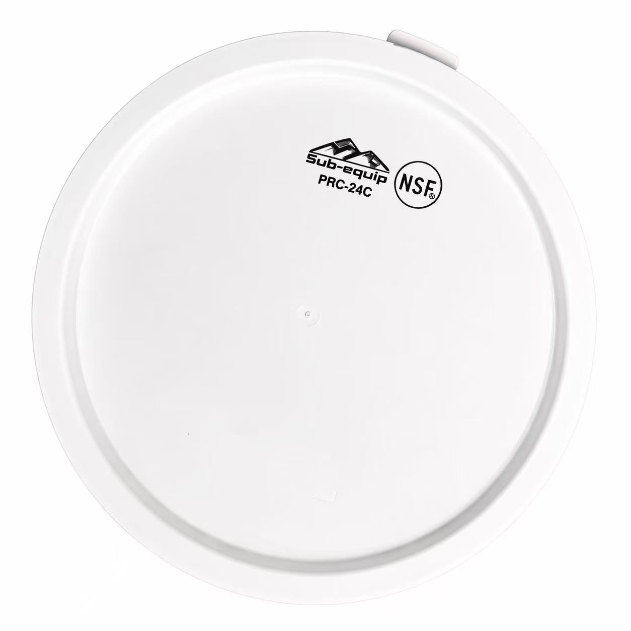 Sub-equip,PRC-24C,Round Lid Cover for 2Qt/4Qt Containers, White - Chefcoca
