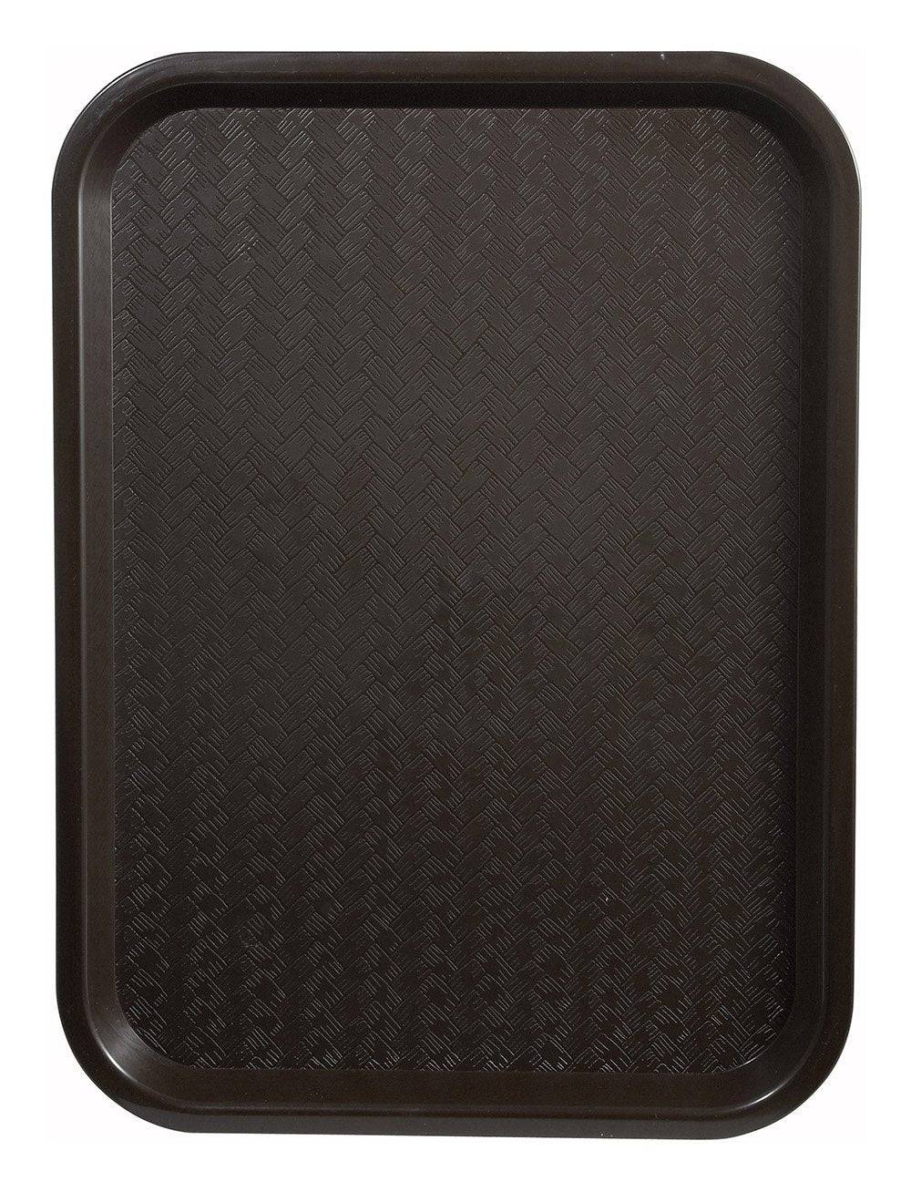 Sub-equip,PT-1216DB,High Quality Plastic Fast Food Tray, 12"x 16", Dark Brown - Chefcoca