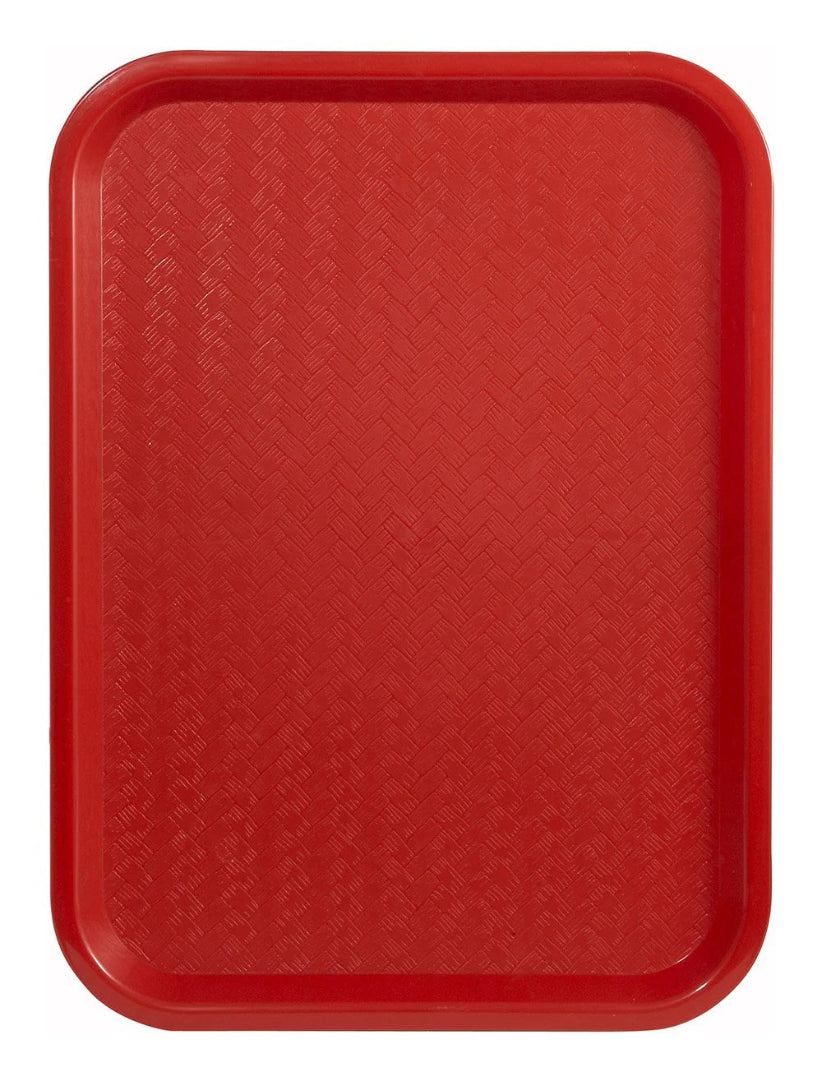 Sub-equip,PT-1216R,High Quality Plastic Fast Food Tray, 12"x 16",Red - Chefcoca