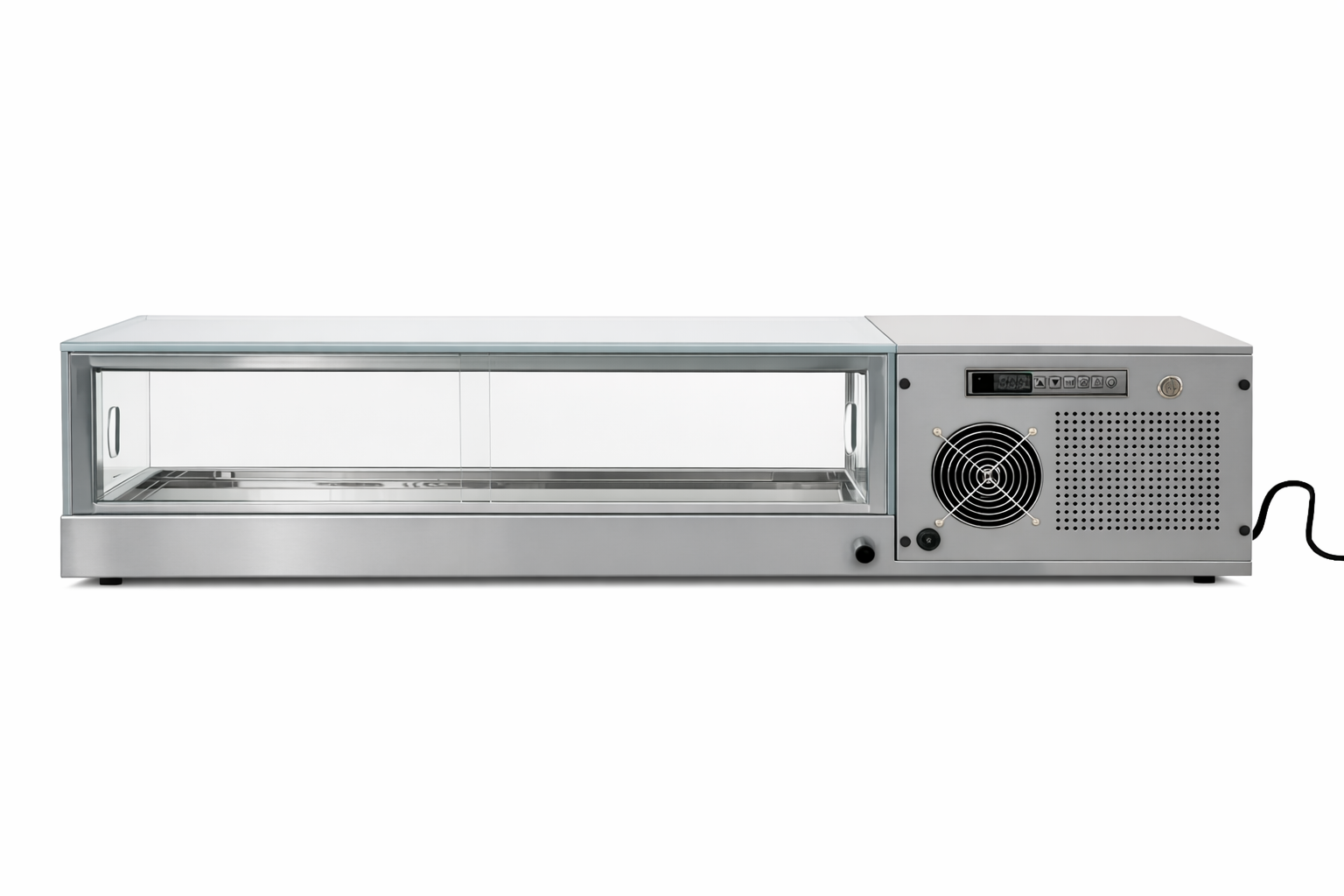 Sub-equip, SSC-152-L, Refrigerated Sushi Display Case 60" - Left Side Compressor - Chefcoca