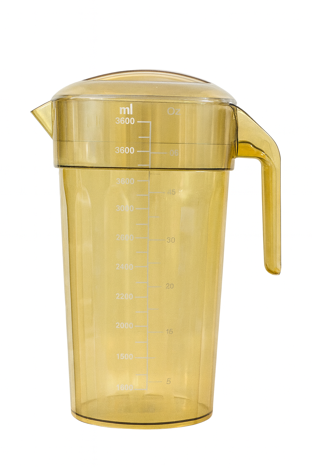 Sub-equip,SE-2035B,Polycarbonate Water Pitcher with Lid Measuring Cup ,Amber 3500ml