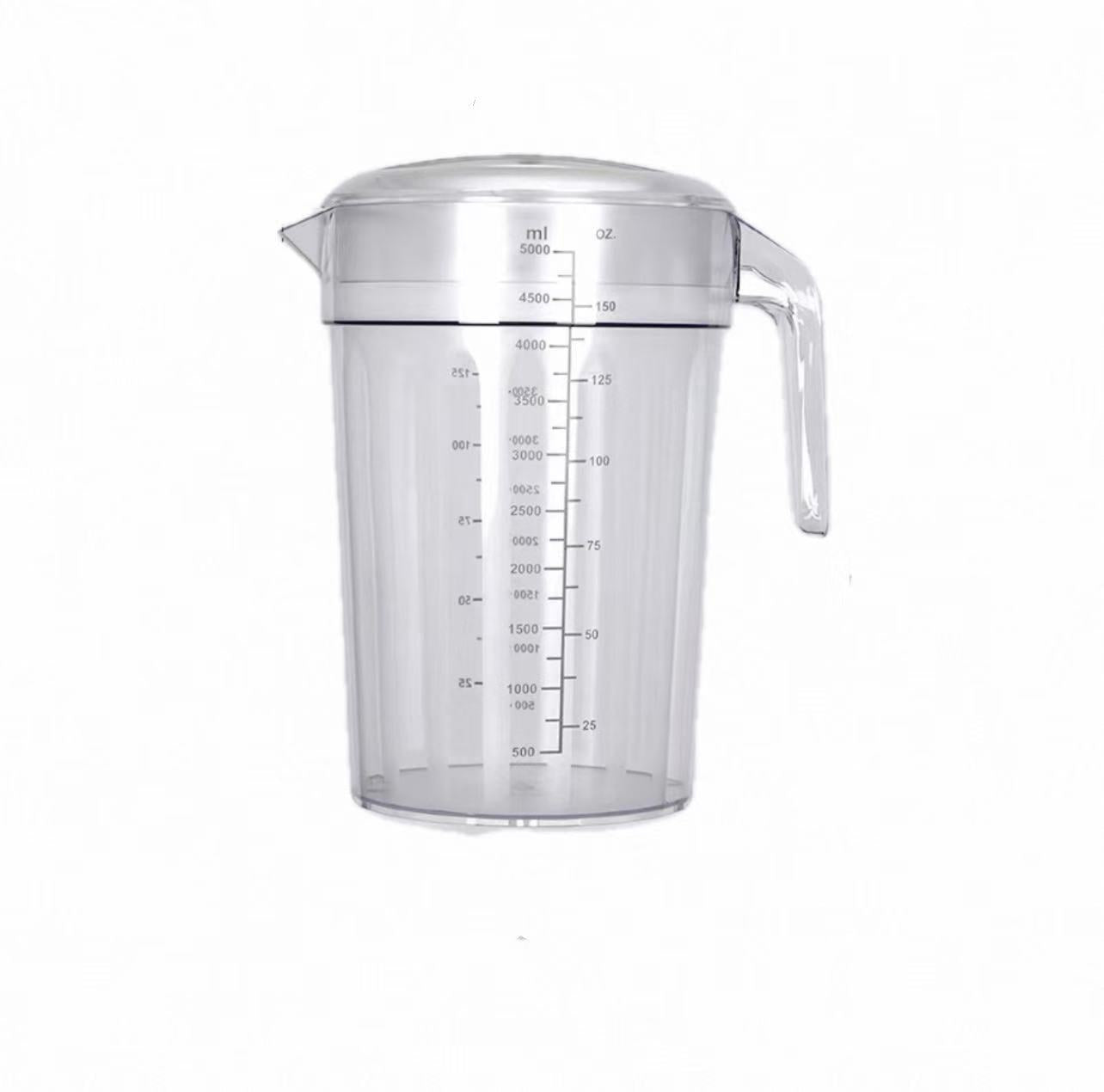 Sub-equip,SE-2050T,Polycarbonate Water Pitcher with Lid Measuring Cup ,Clear 5000ml