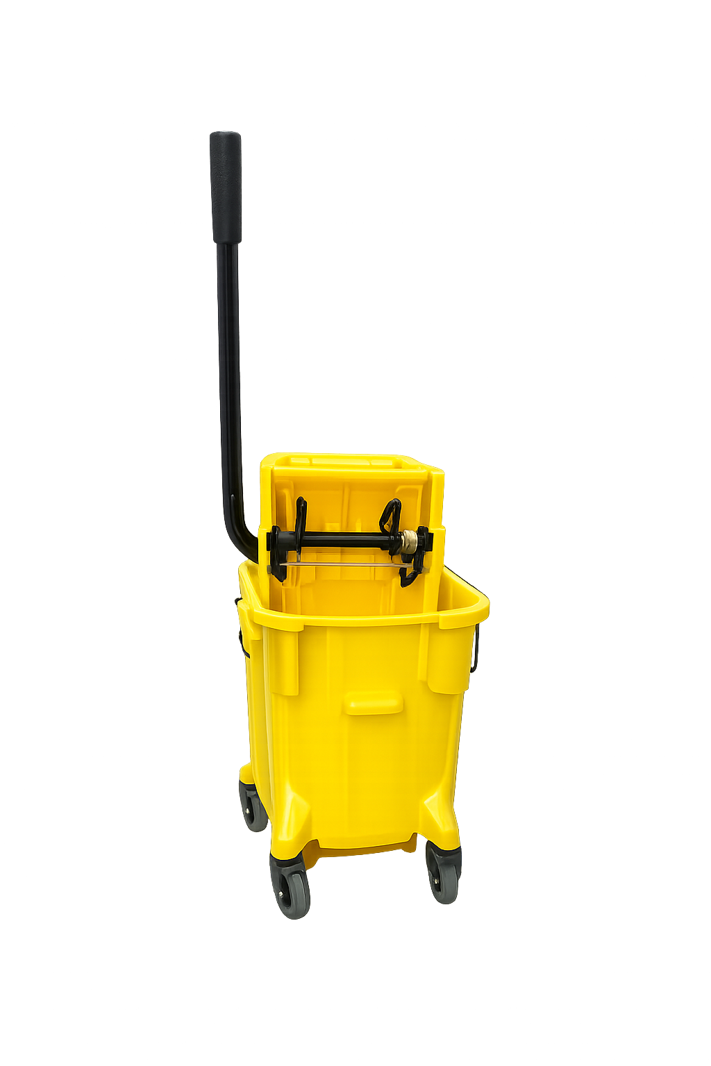 Sub-equip,SE-MP32, Mop Bucket with Side Press Wringer, 32 qt, yellow - Chefcoca