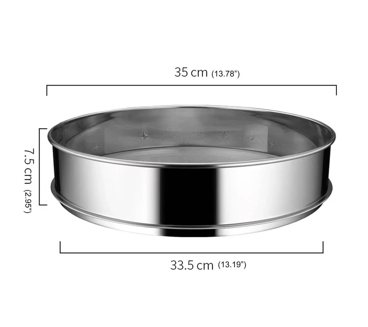 Sub-equip,SIV-35,Stainless Steel Mesh Sieve/Sifter (35cm/14")