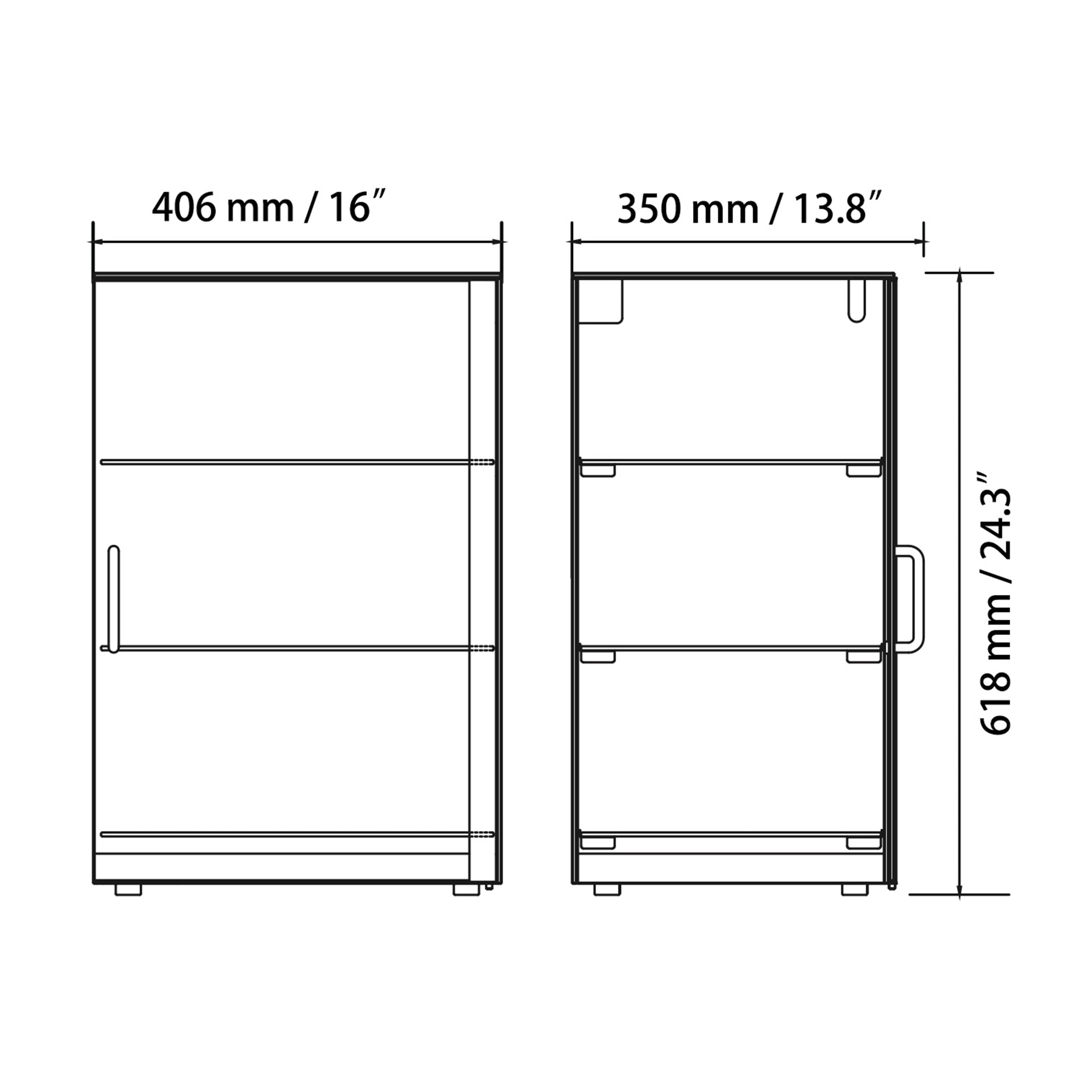 Sub-equip, SUB-CND-14, 14.2*23.5*20.4" Neutral Display (70 L) - Chefcoca