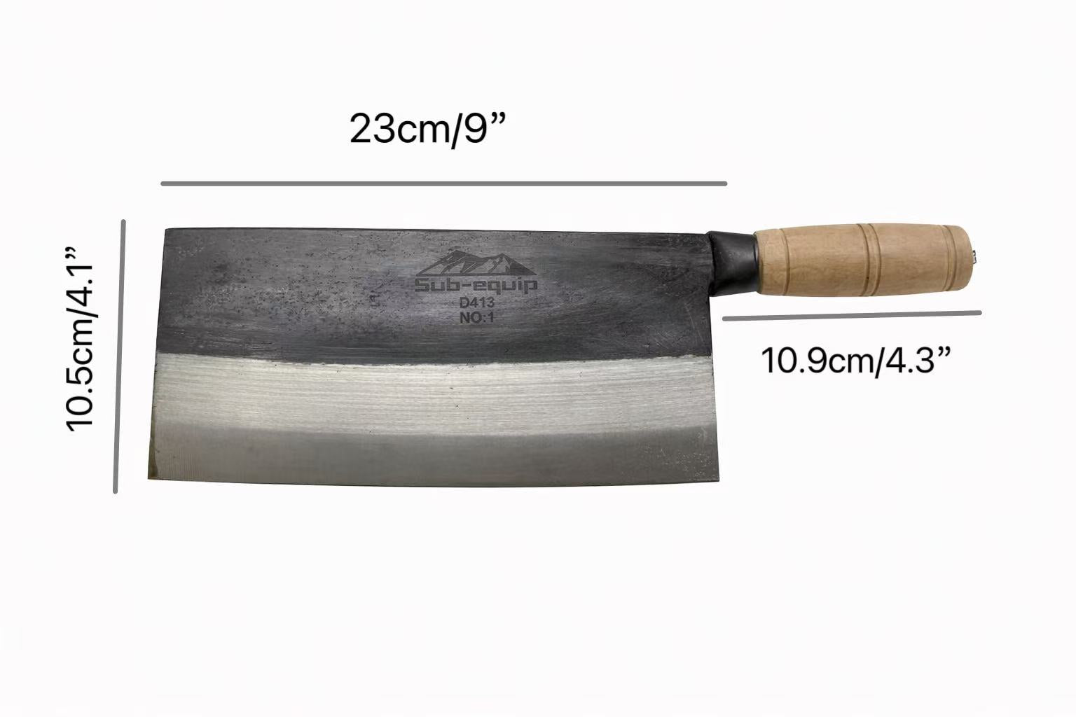 Sub-euqip,D413, #1 SANG Cleaver with Wooden Handle - Chefcoca