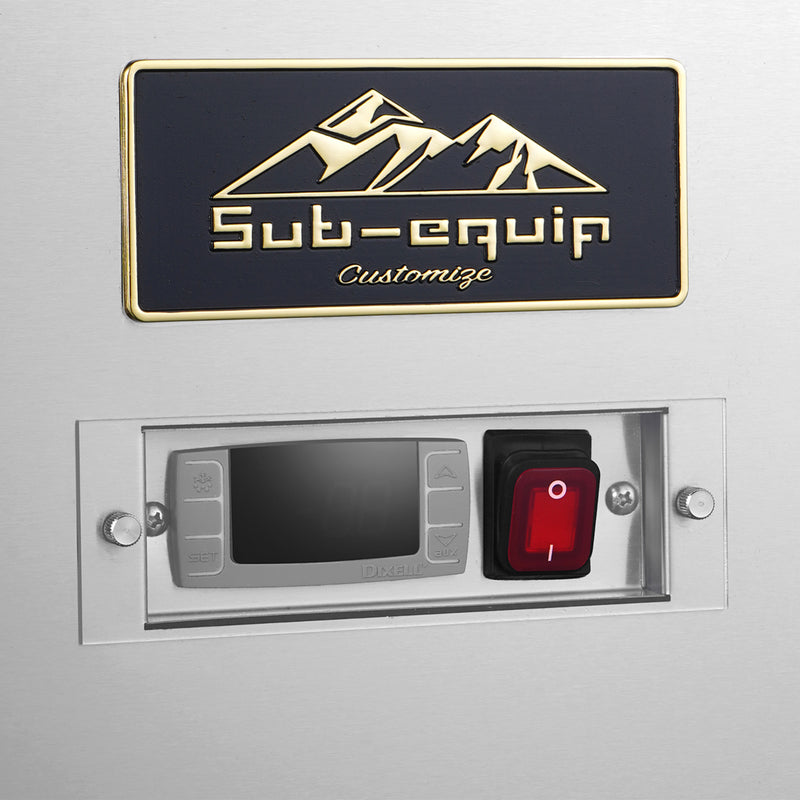 Sub-equip,96" Stainless Steel Undercounter Refrigerator/Cooler with side Mounted Compressor