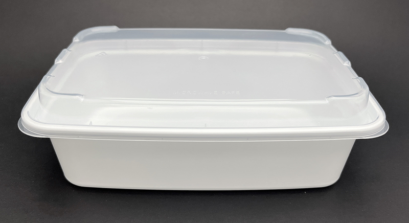 150 Sets, Rectangular Microwaveable Container, 24 oz (T-24)