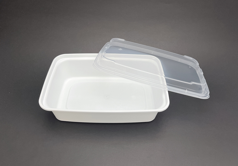 150 Sets, Rectangular Microwaveable Container, 24 oz (T-24)