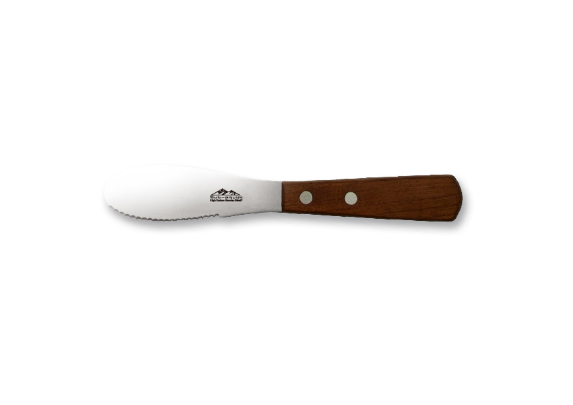 Sub-equip, 3.25" Spreader, Serrated, with Rosewood Handle (TN-35) - Chefcoca