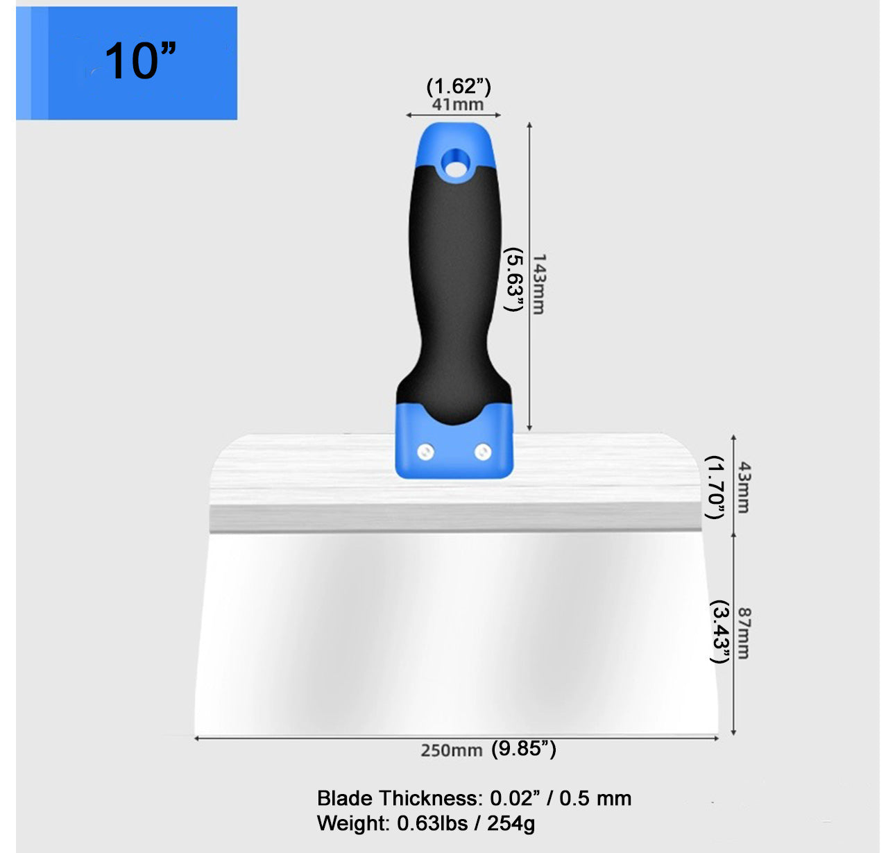 Stainless Steel Wide Turner with Rubber Covered Handle