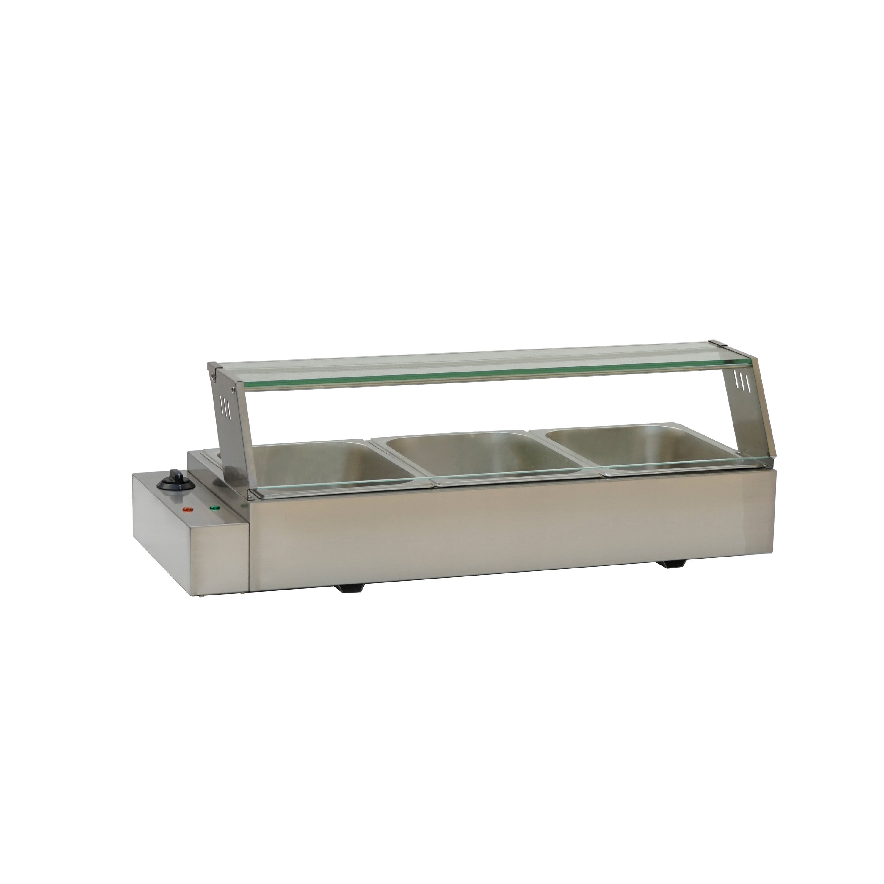 Turbo Range,TR-FW36-1412-3W, 3 Wells Commercial Countertop Food Warmer Display with Sneeze Guard