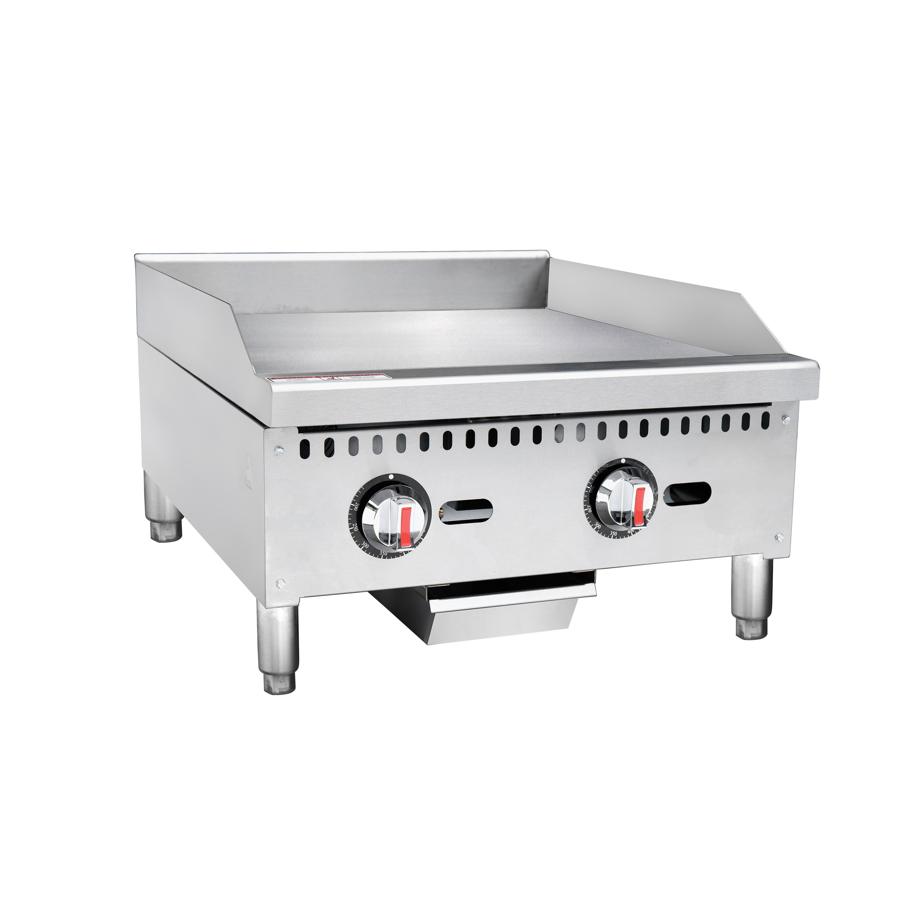 Turbo Range TR-G24MD-T , 24" Gas Countertop Griddle with thermostatic Controls-60,000BTU