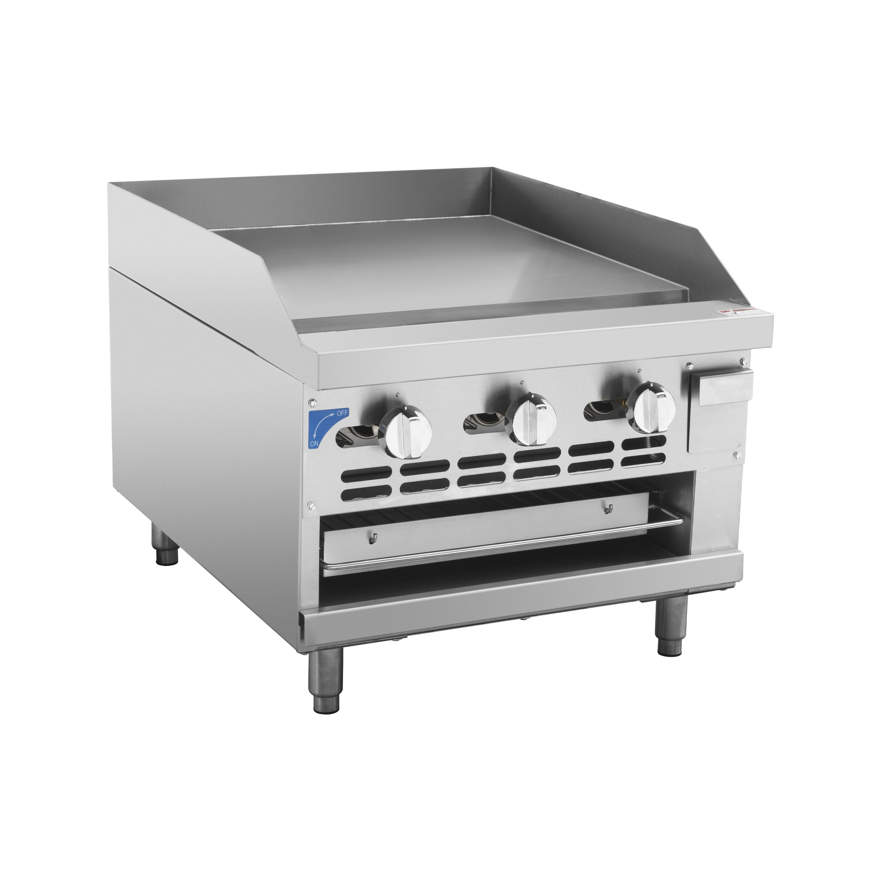 Turbo Range TR-GB24R-3322, 24"Gas Countertop Raised Griddle Broiler