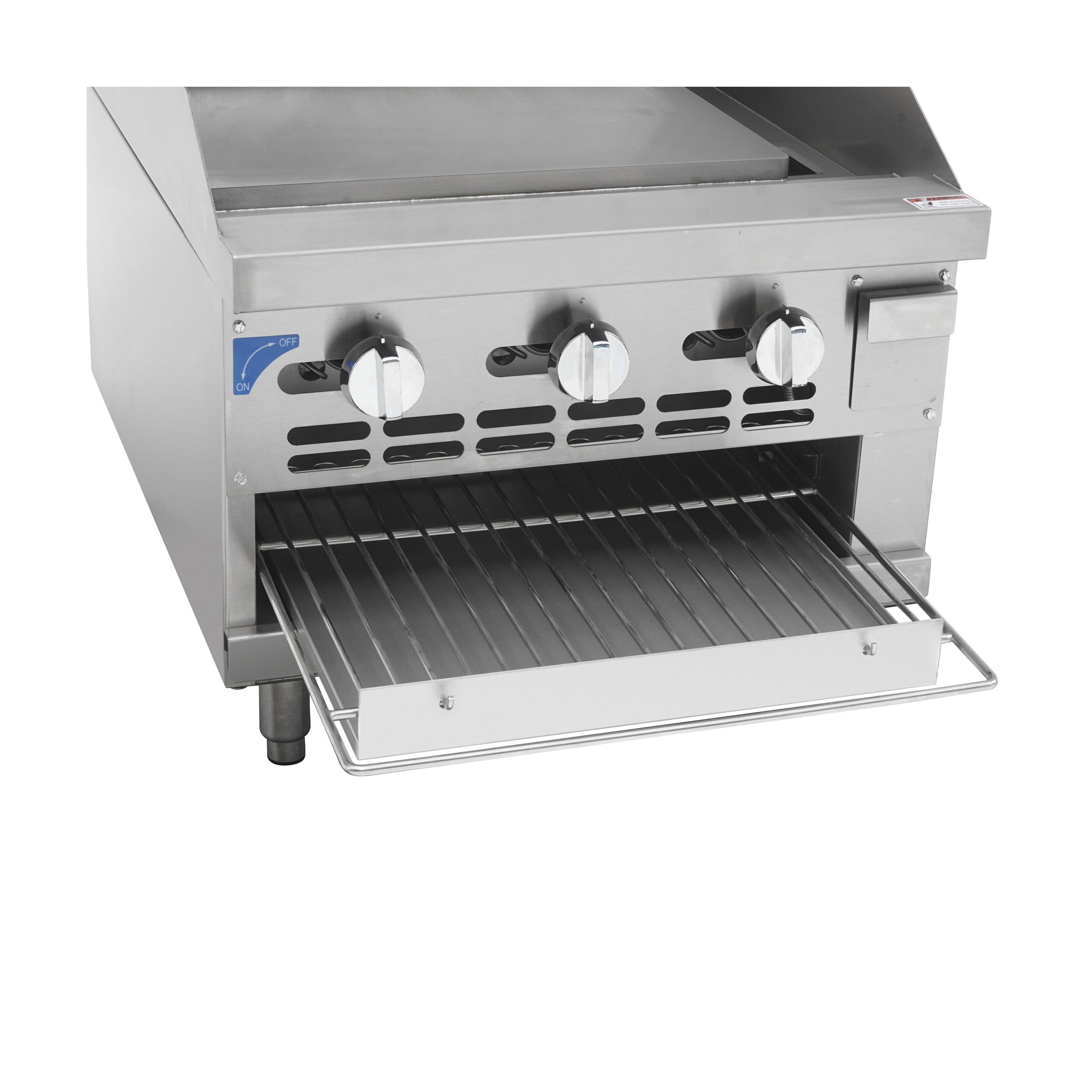Turbo Range TR-GB24R-3322, 24"Gas Countertop Raised Griddle Broiler