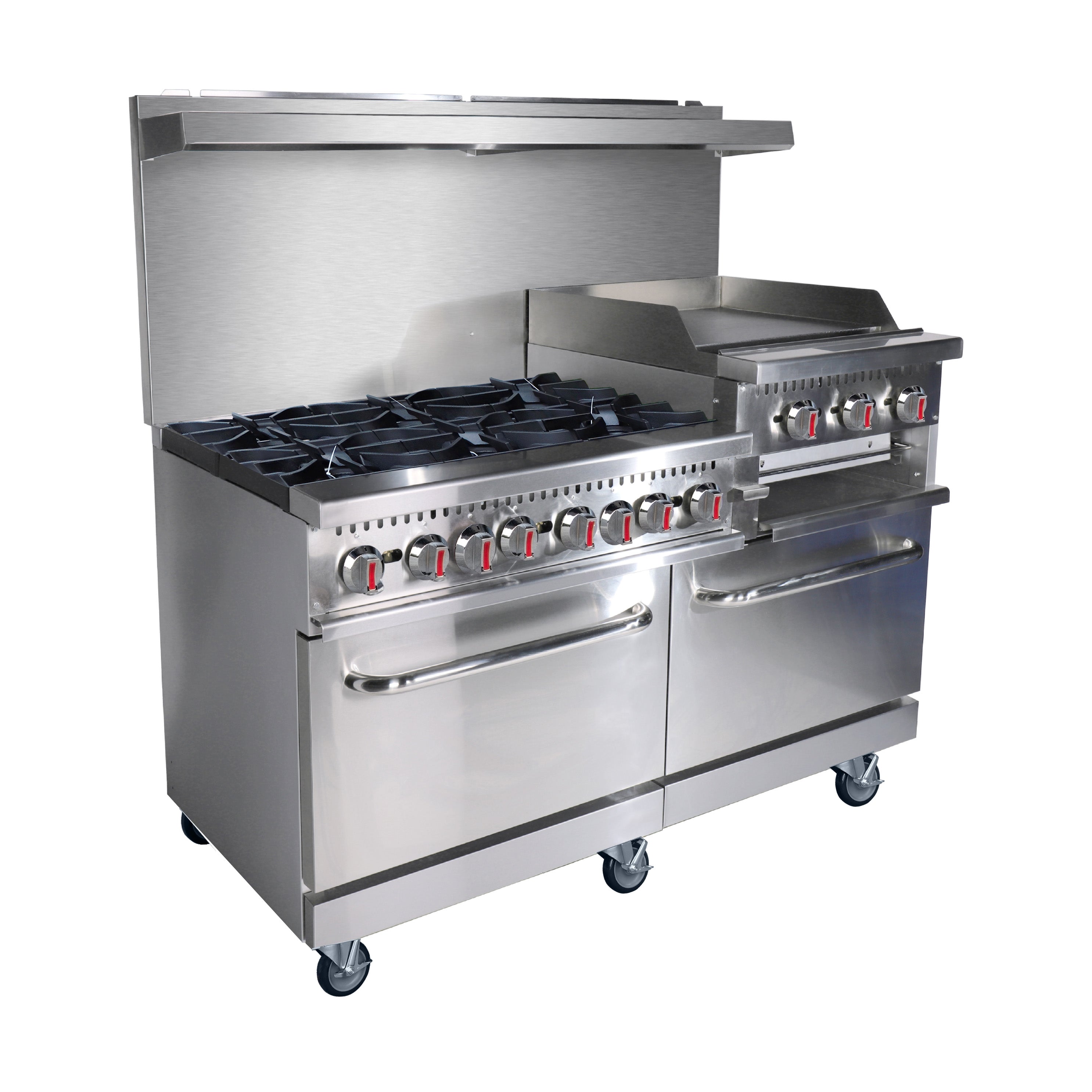 Turbo Range, 60" Range with 6 Burners & 24" Griddle top & Oven (TR-R60-G24-6B-J)