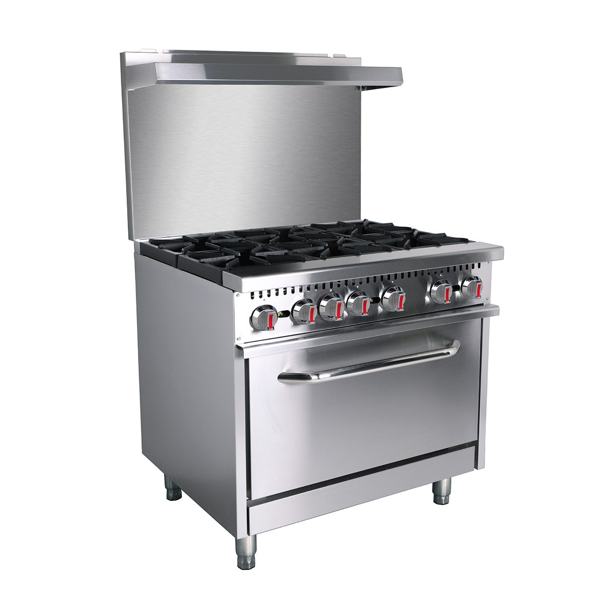 Turbo Range Natural Gas 6 Burner 36" Range with Standard Oven Base (TR-R36-J)