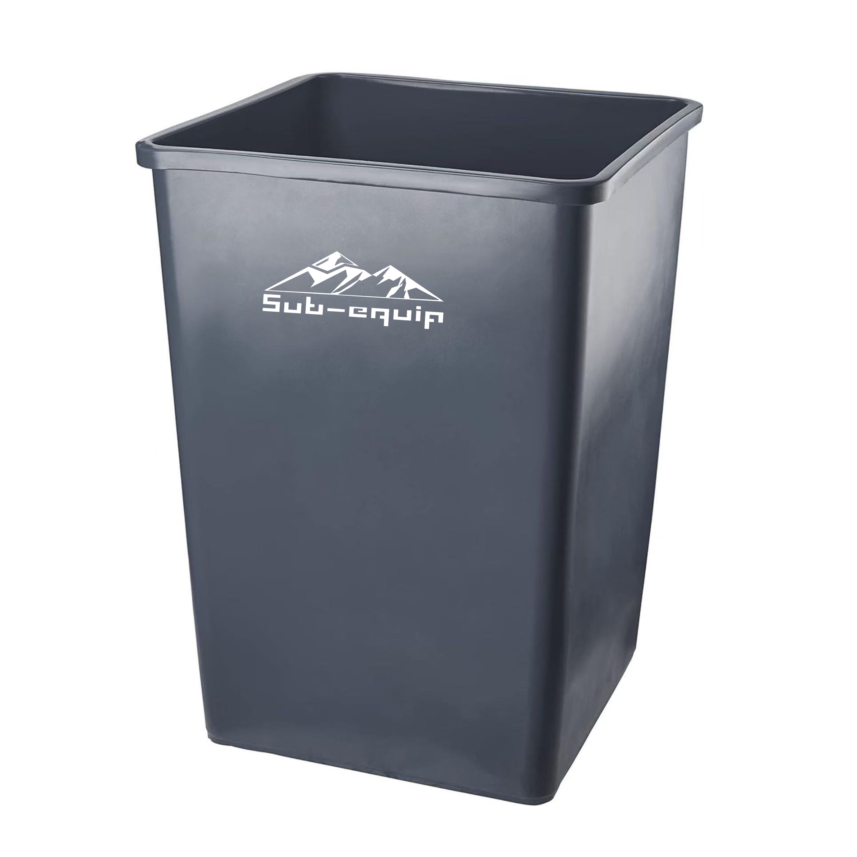 Tall Square Trash Can - 35 Gallon, Black 130L(STC-130K) - Chefcoca