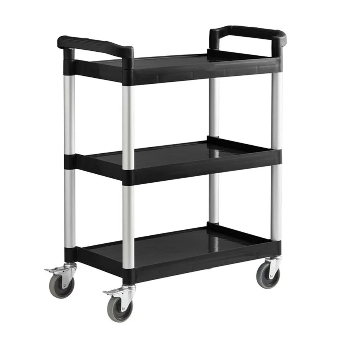 Utility Service Cart, 3 Shelf Heavy Duty 154 LBS Food Service Cart (Cart Only)