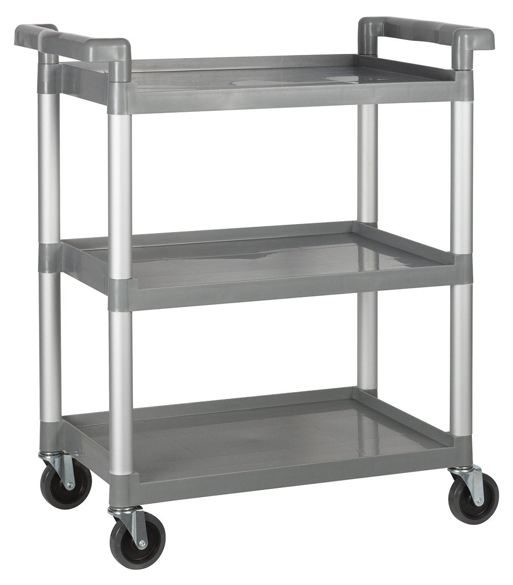 Utility Service Cart, 3 Shelf Heavy Duty 154 LBS Food Service Cart (Cart Only) - Chefcoca