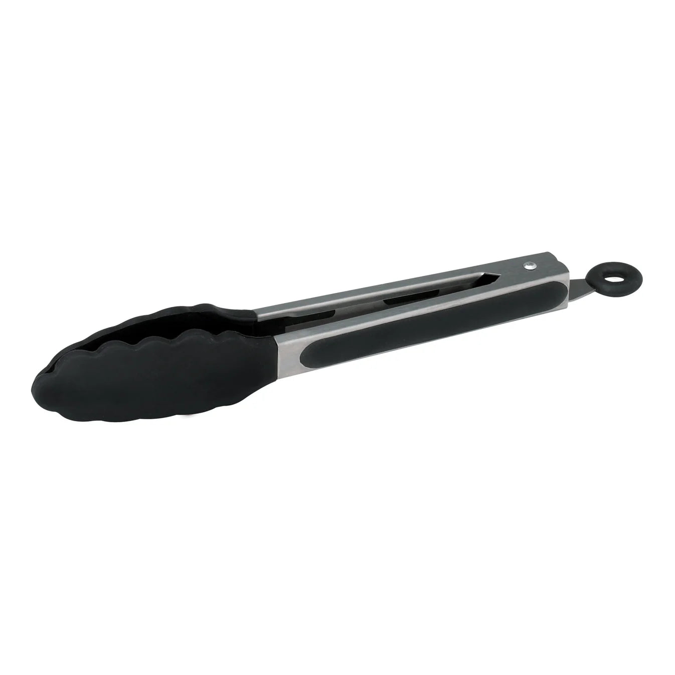 UTS-9K - Silicone Grip Utility Tongs with Lock Clip, Stainless Steel - 9" - Chefcoca
