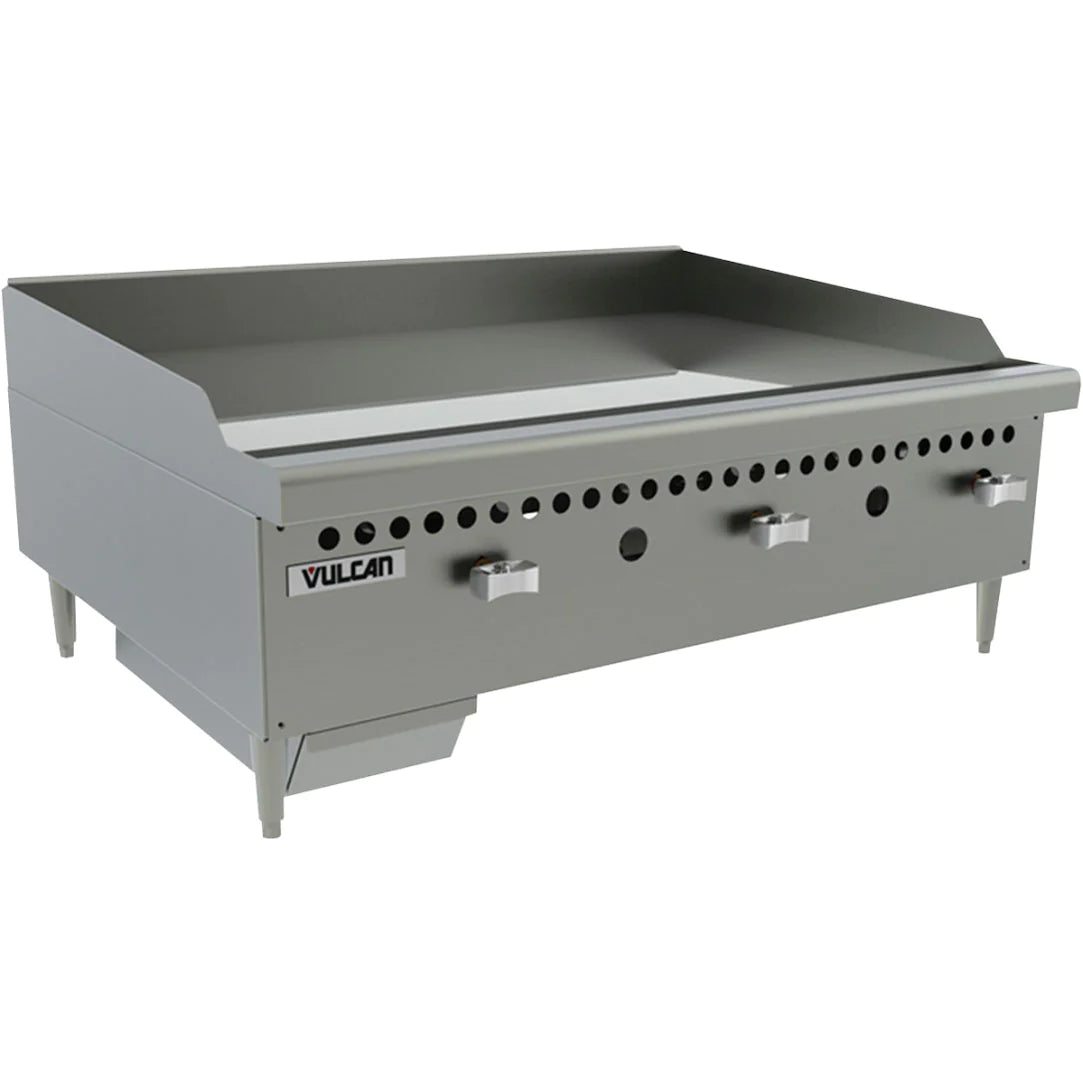 Vulcan VCRG36-M1 Natural Gas 36" Countertop Griddle with Manual Controls - 75,000 BTU