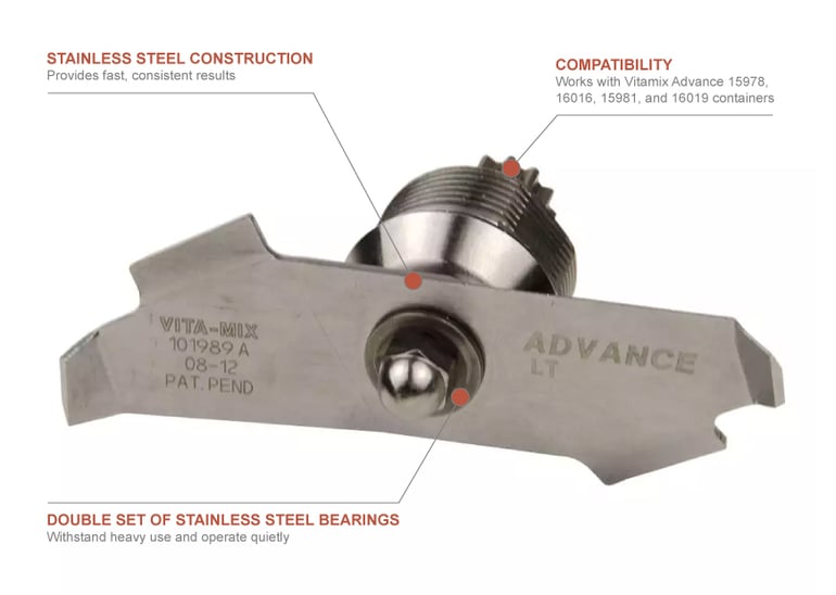 Vitamix Commercial Advance Blade Assembly For Advance Containers, (15990)