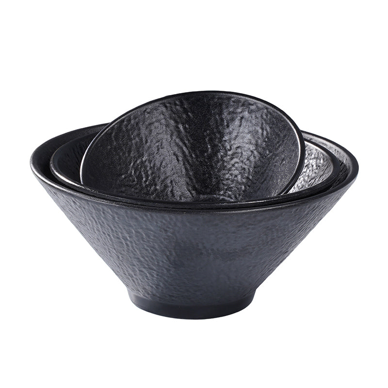 CHEFCO, W222-6BL, 6" Melamine Bowl – Black Marble Finish, 5.91"Dia x 2.64"H