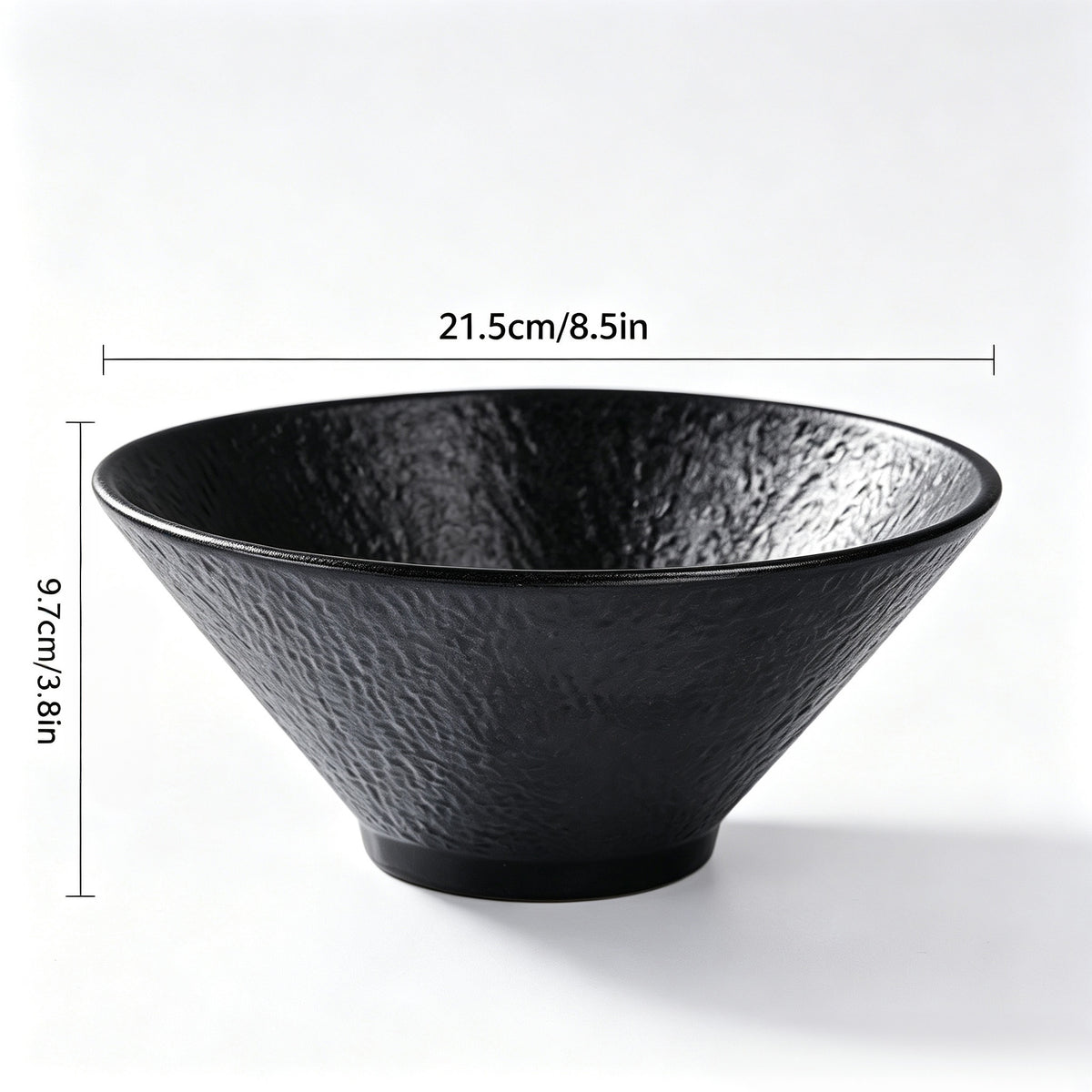 CHEFCO, W222-8.5BL, 8.5" Melamine Bowl – Black Marble Finish,8.46"Dia x 3.82"H
