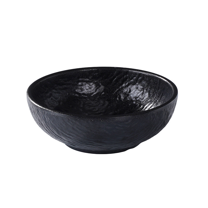 CHEFCO, W282-4.5BL, 4.5" Round Melamine Bowl – Black Marble Finish,4.69" Dia x 1.61"H