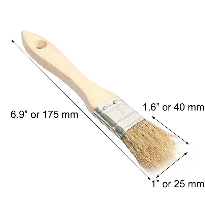 1" Wide Pastry/Basting Brush with Boar Bristles