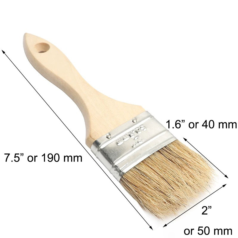 2.5" Wide Pastry/Basting Brush with Boar Bristles - Chefcoca