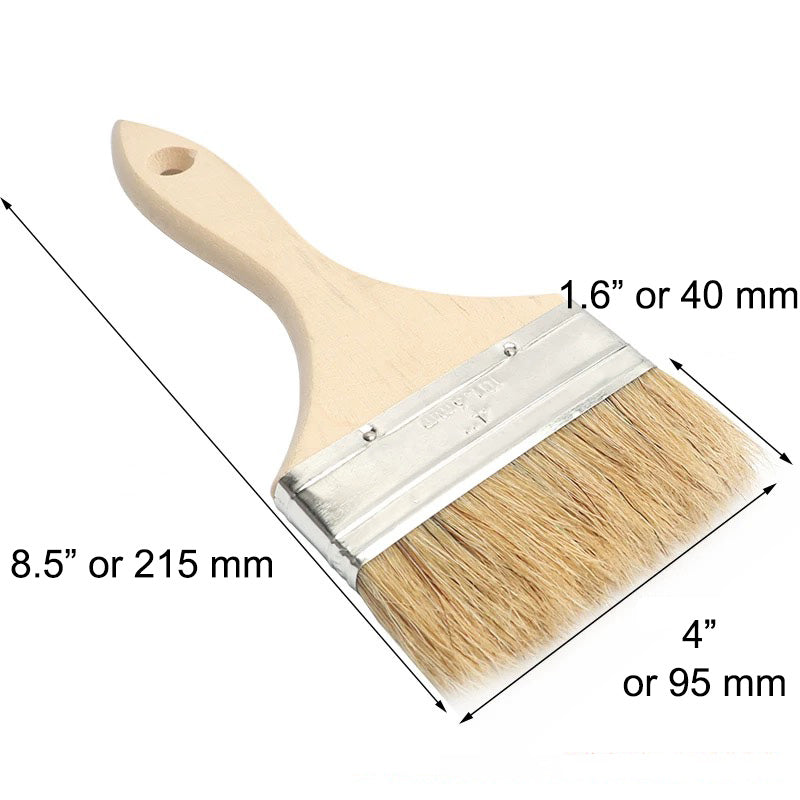 4" Wide Pastry/Basting Brush with Boar Bristles - Chefcoca