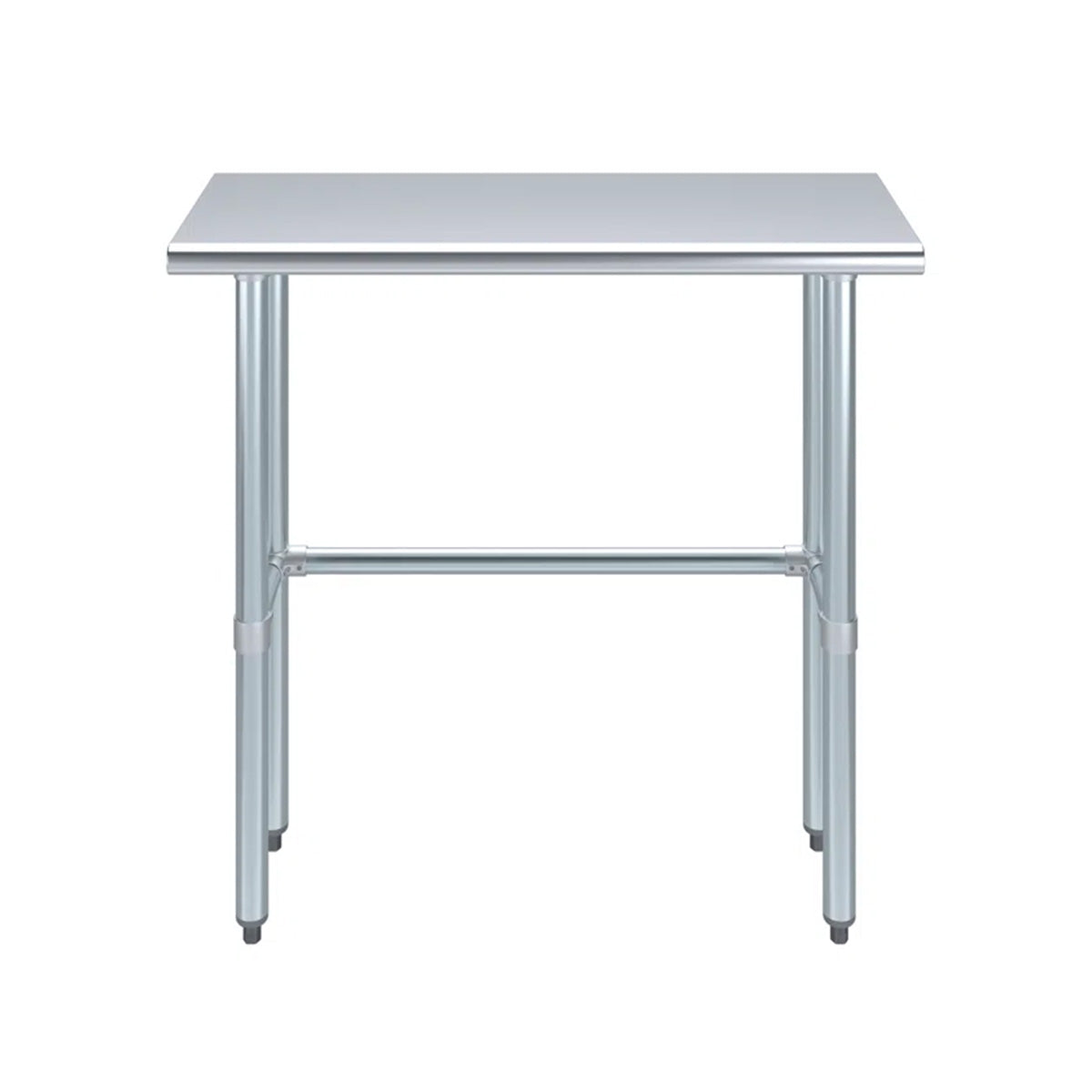 14"x 30", 18 Gauge 430 Stainless Steel Work Table with open Base 34"Height - Chefcoca