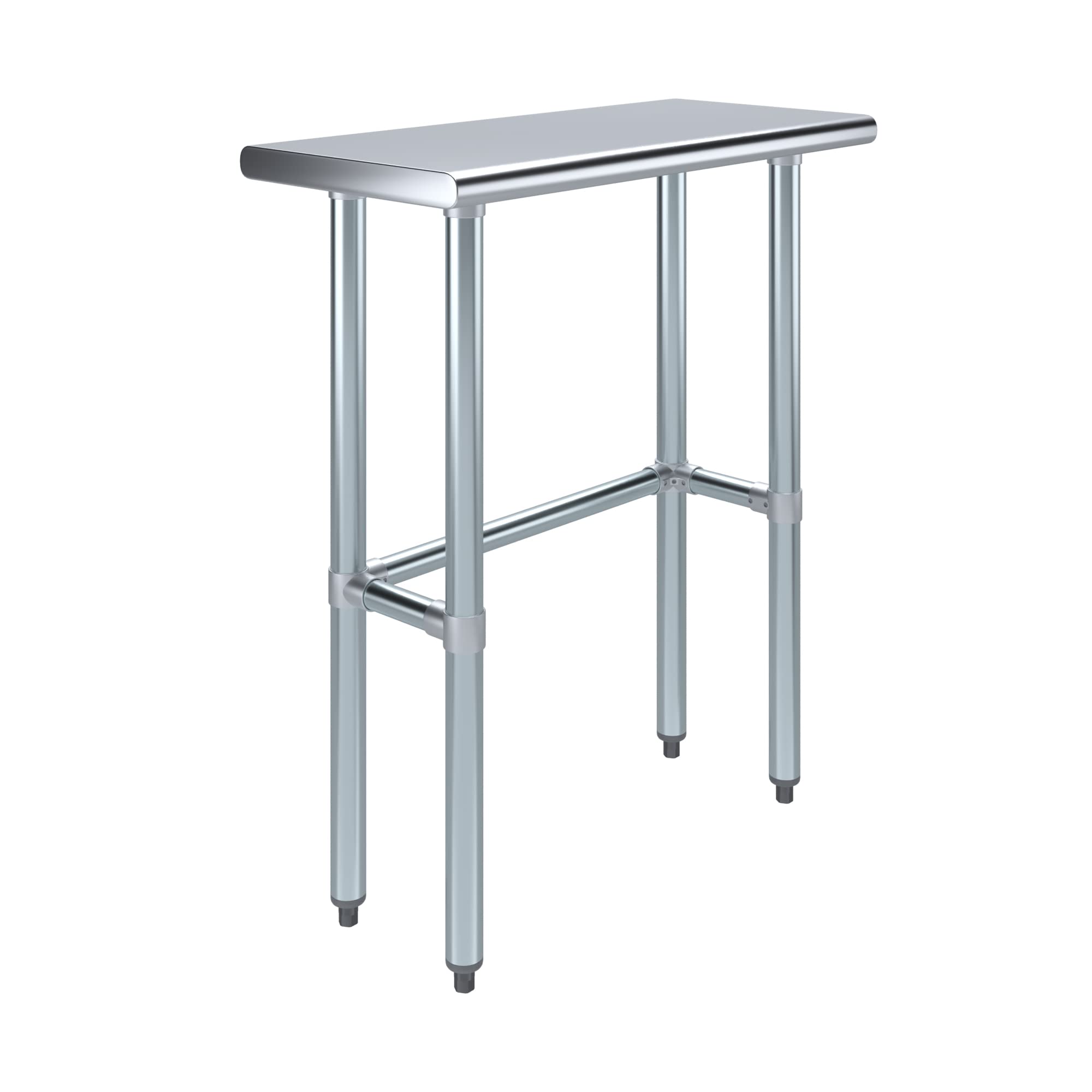 14"x 36", 18 Gauge 430 Stainless Steel Work Table with open Base 34"Height - Chefcoca