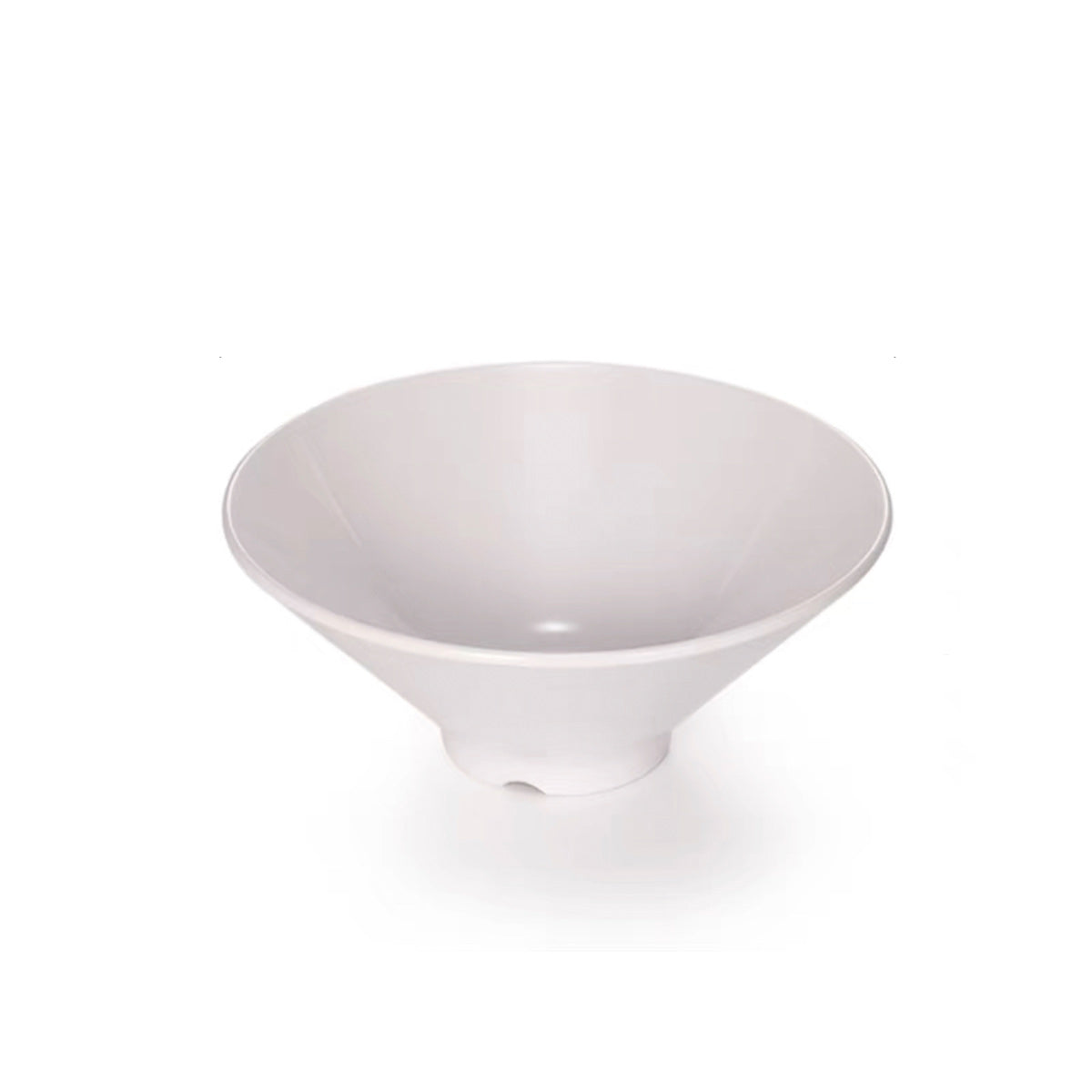 Smooth Tapered White Melamine Bowl (WY0024-8)