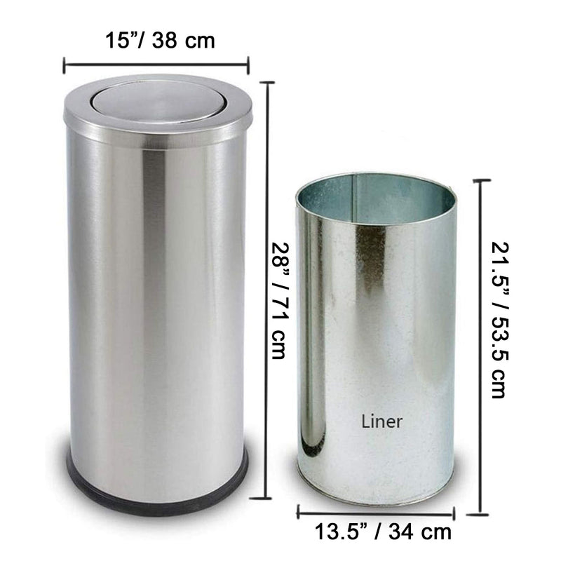 Stainless Steel Round Trash Can with Swing Top( STC-380)