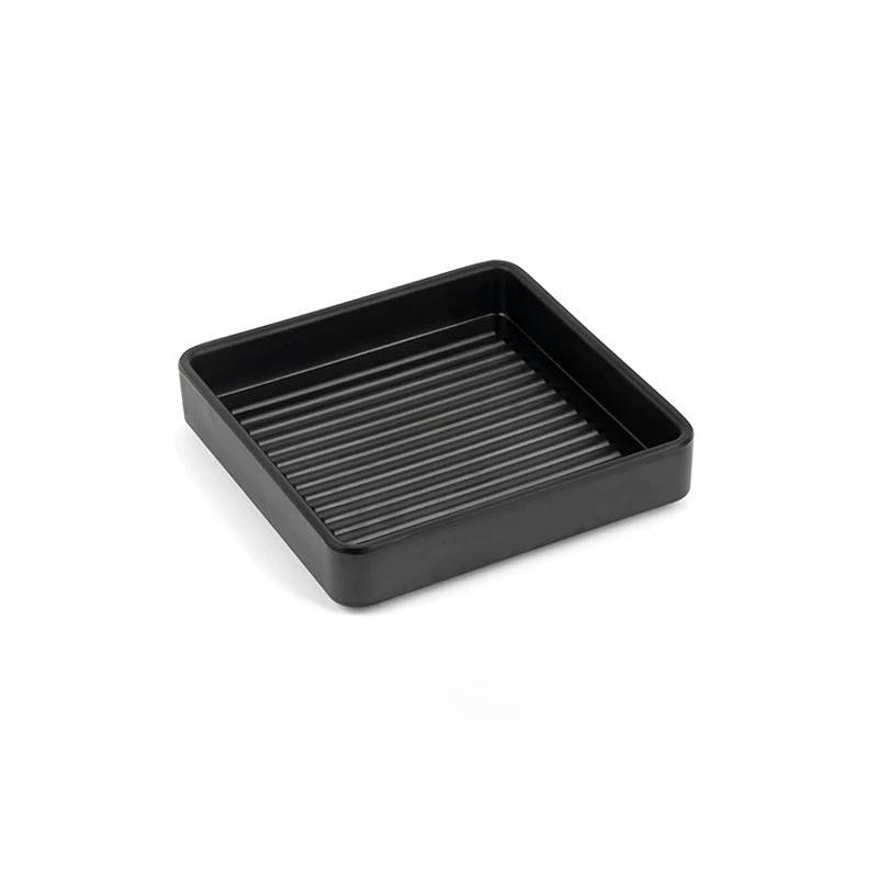 6 3/4" Melamine Black Square Gratin Dish (M429630)