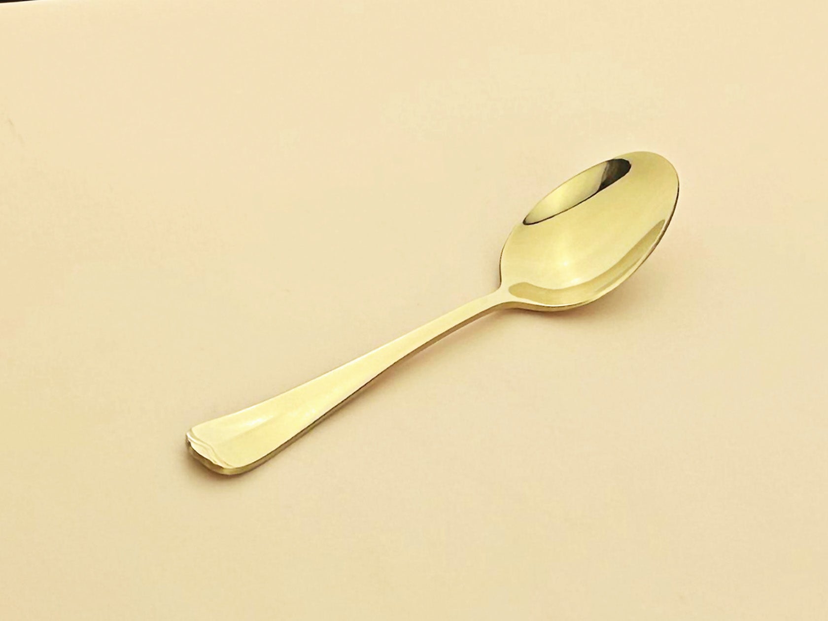 Sub-equip, 438-01,Gold Heavy Lafayette Tea Spoon, 18/8 Heavy Weight, 12 pcs