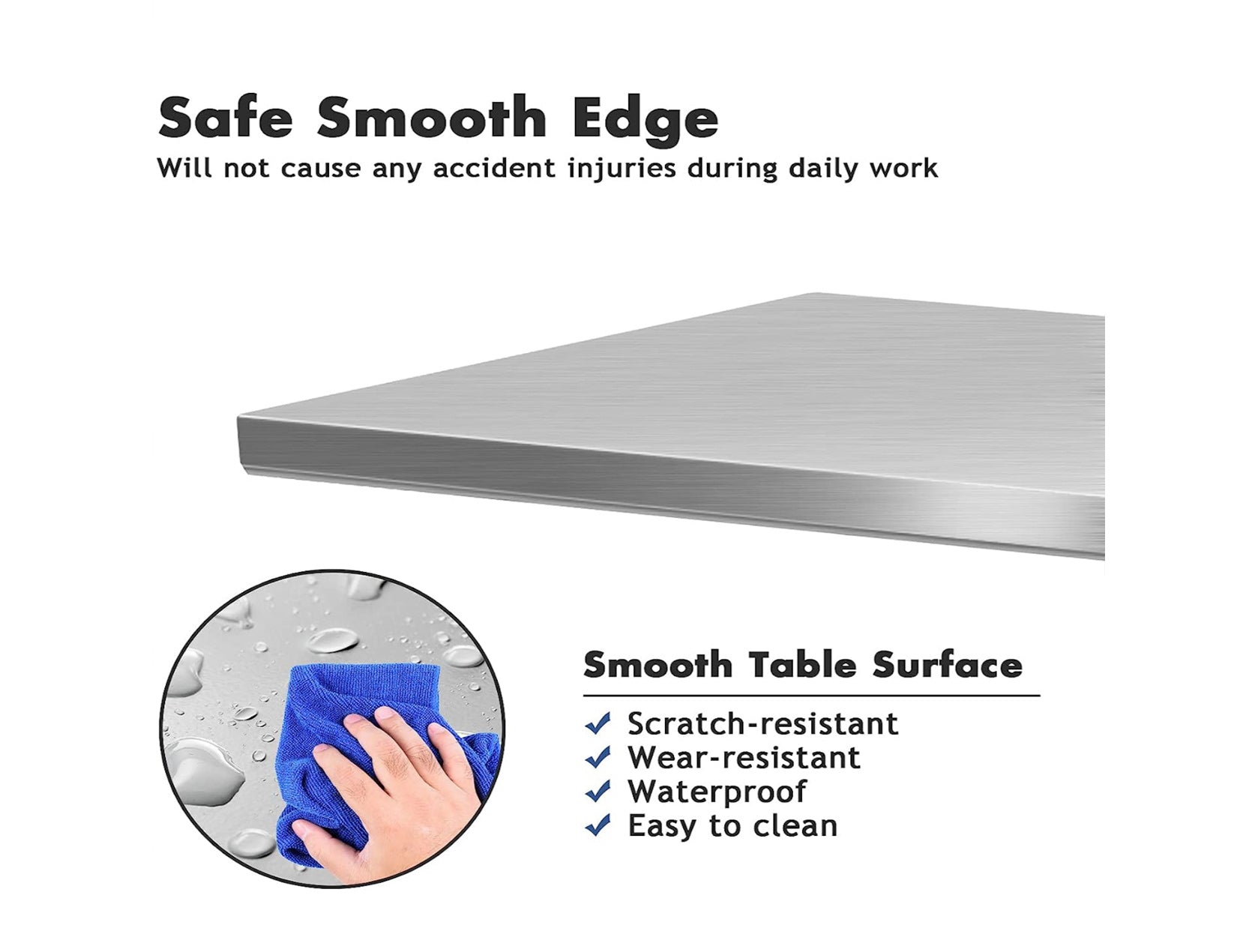 30" x 72" 14-Gauge Stainless Steel Commercial Work Table with 4" Backsplash and Undershelf