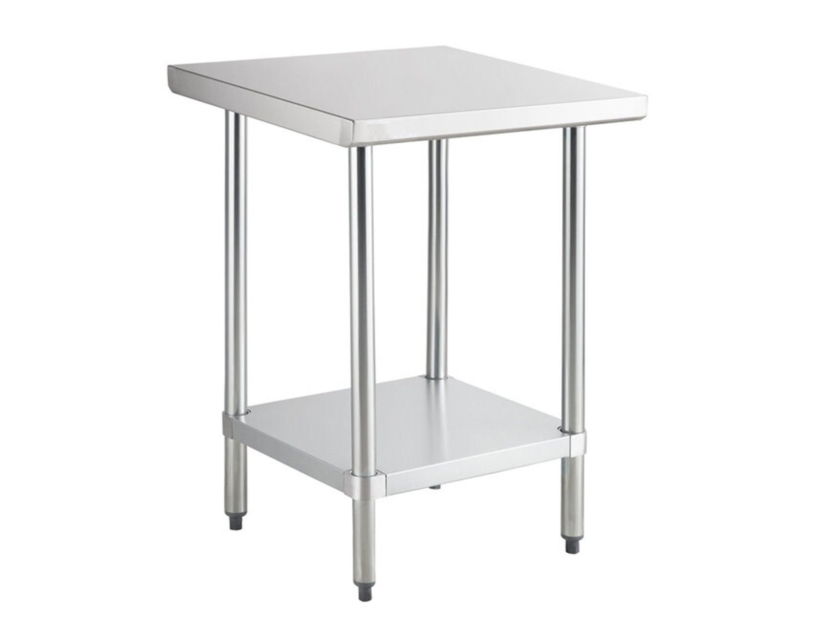 24" x 24" 16 Gauge 430 Stainless Steel Work Table with Undershelf