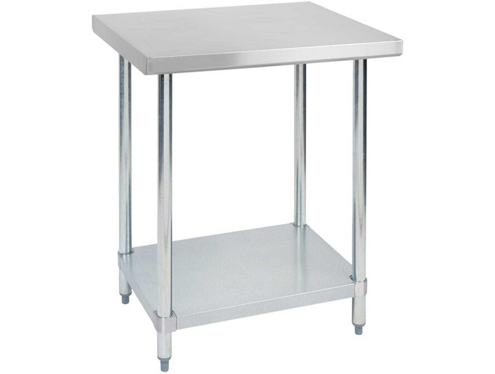 24" x 30" 16 Gauge 430 Stainless Steel Work Table with Undershelf