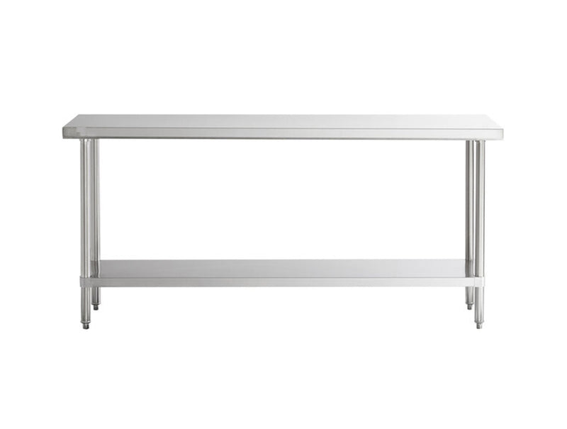 24" x 72" 16 Gauge 430 Stainless Steel Work Table with Undershelf