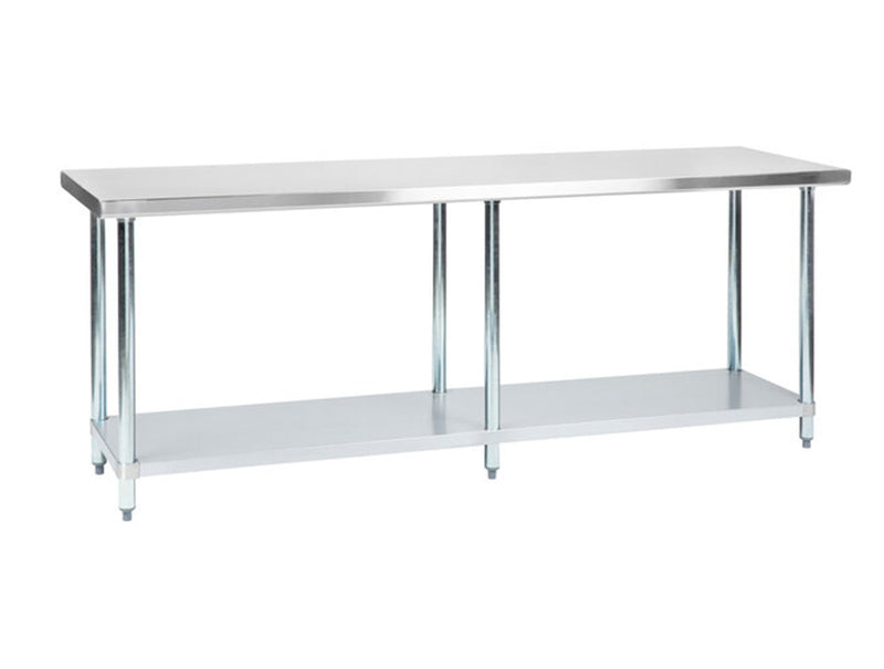 24" x 84" 16 Gauge 430 Stainless Steel Work Table with Undershelf