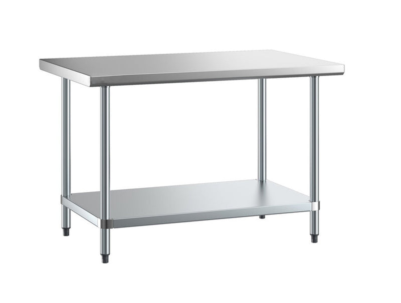 30"x48" 16 Gauge 430 Stainless Steel Work Table with Undershelf