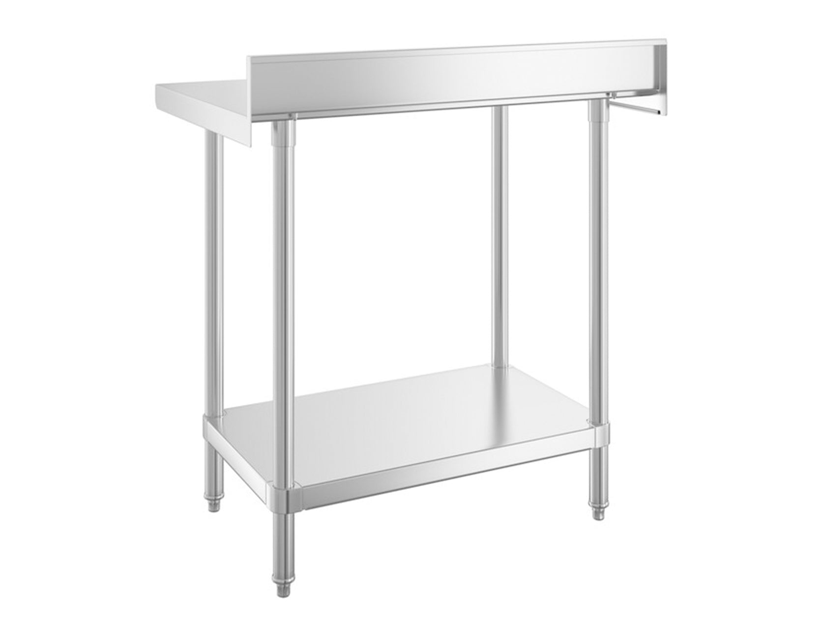 24" x 36" 16 Gauge 430 Stainless Steel Commercial Work Table with 4" Backsplash and Undershelf