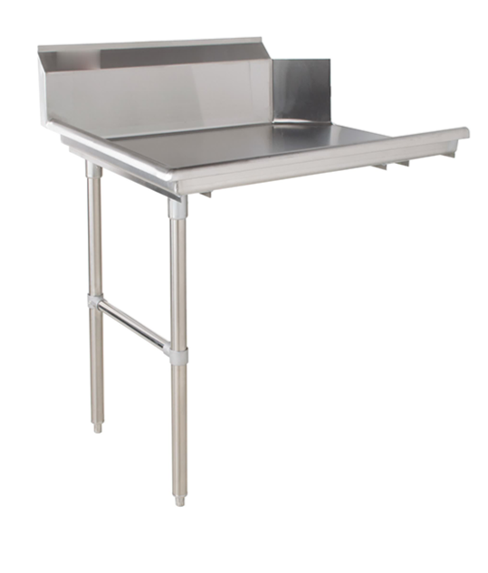 Left Side 18 Gauge 304 Series Stainless Steel Clean Dish Table (30" x 30" x 44.8")