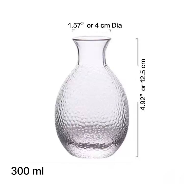Japanese glass sake bottle, 300 ml