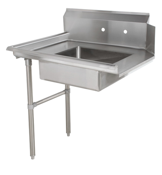 36“ Left Side18 Gauge 304 Stainless Steel Soiled Dish Table （30" x 36" x 44.8"）